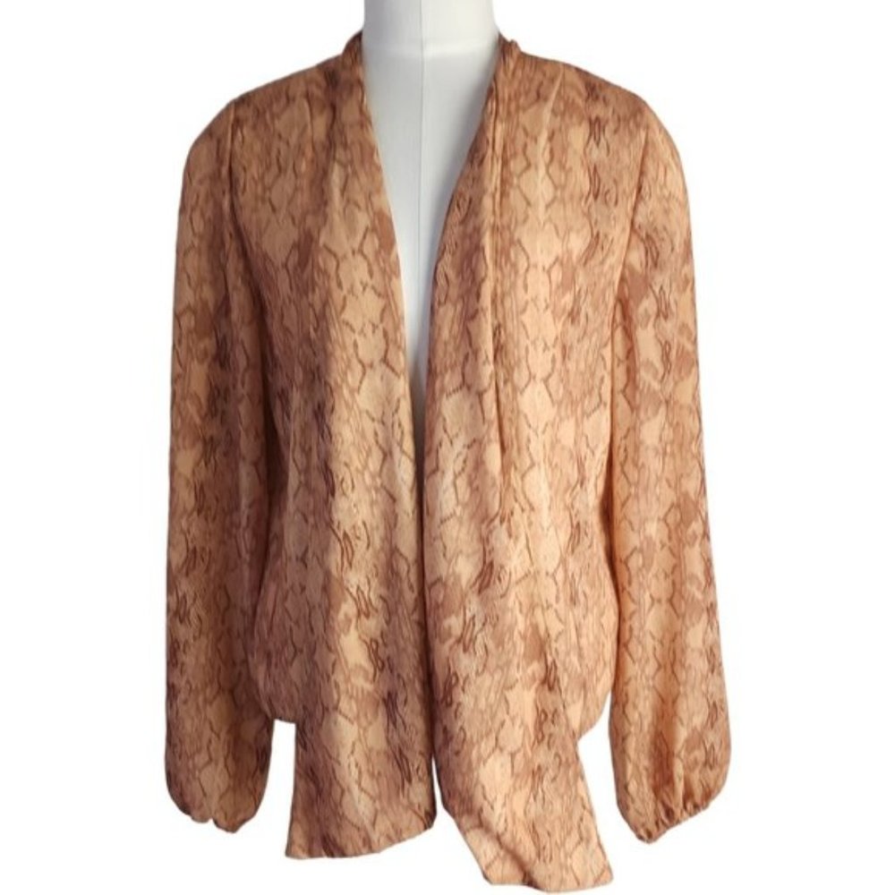 NWT RESA snakeskin print open cardigan